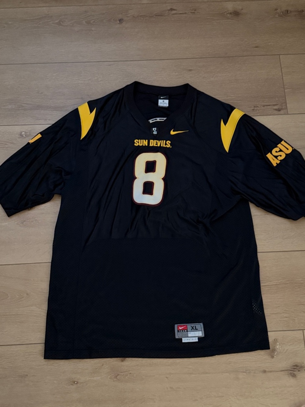 Nike Black & Gold ASU Sun Devils No. 8 Football Jersey